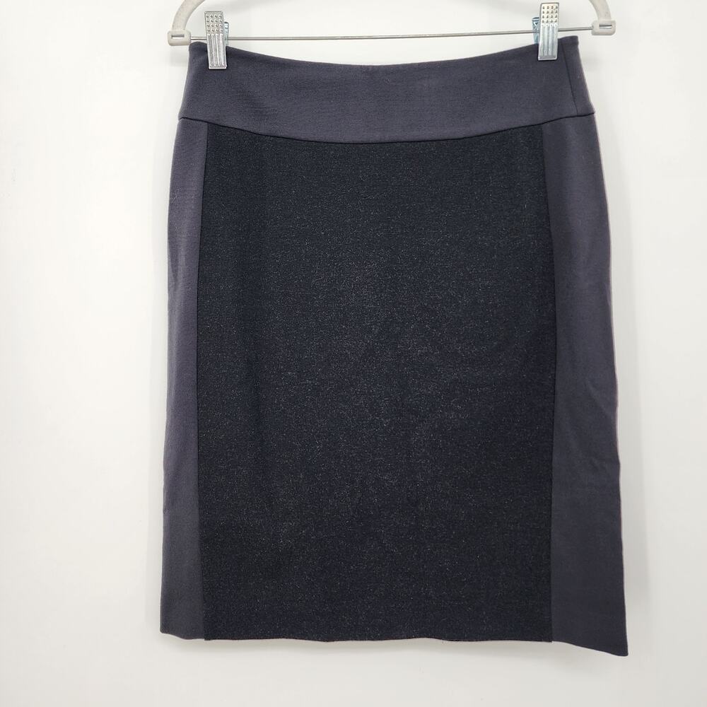 Eileen Fisher Viscose Stretch Ponte Pencil Skirt Charcoal‎ Size XS